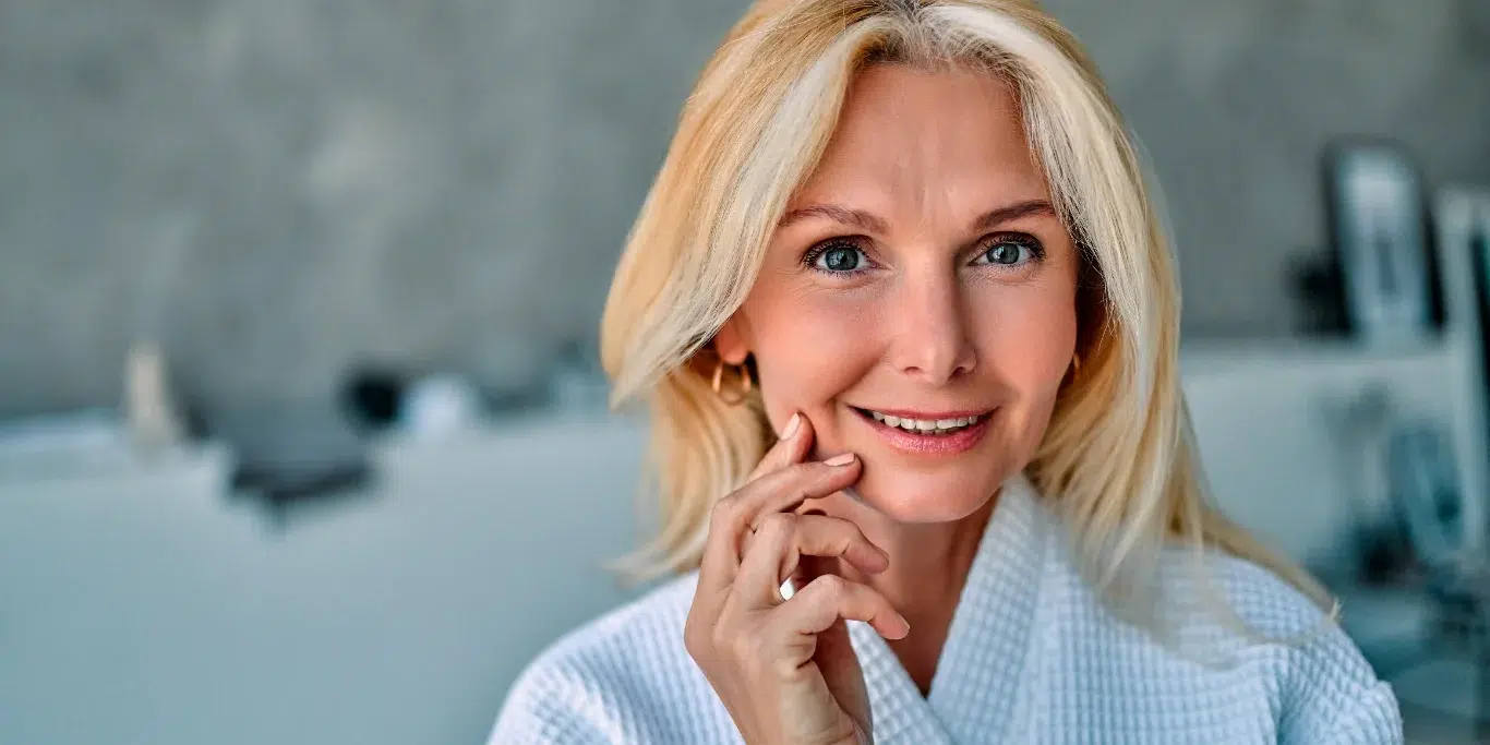 blonde woman robe spa blonde woman robe spa